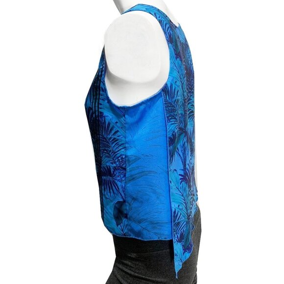 ZARA Plunge Neckline Palm Tree Print Vest Top - Picture 4 of 7